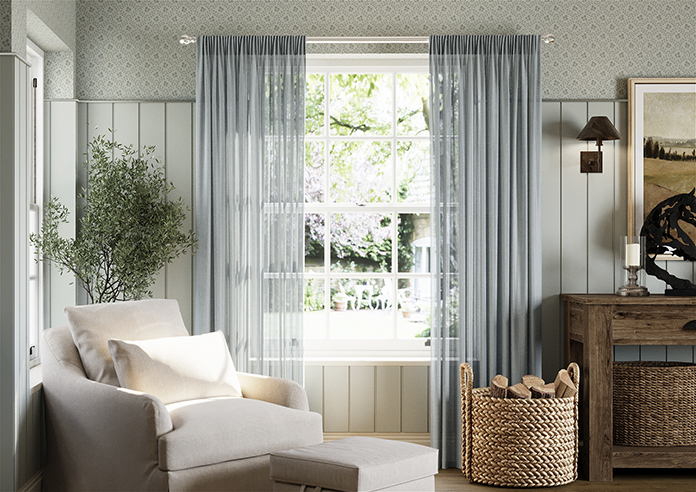 Salerno Voile, Dove Grey - Made to Measure Curtains - Image 3